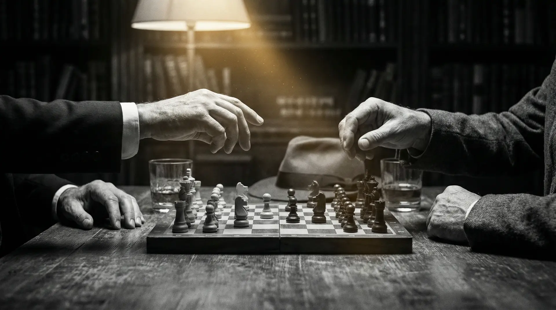 俄罗斯LINODEIPHONE 艺术探索系列 - 非线性叙事，棋盘上的对弈象征命运的交错